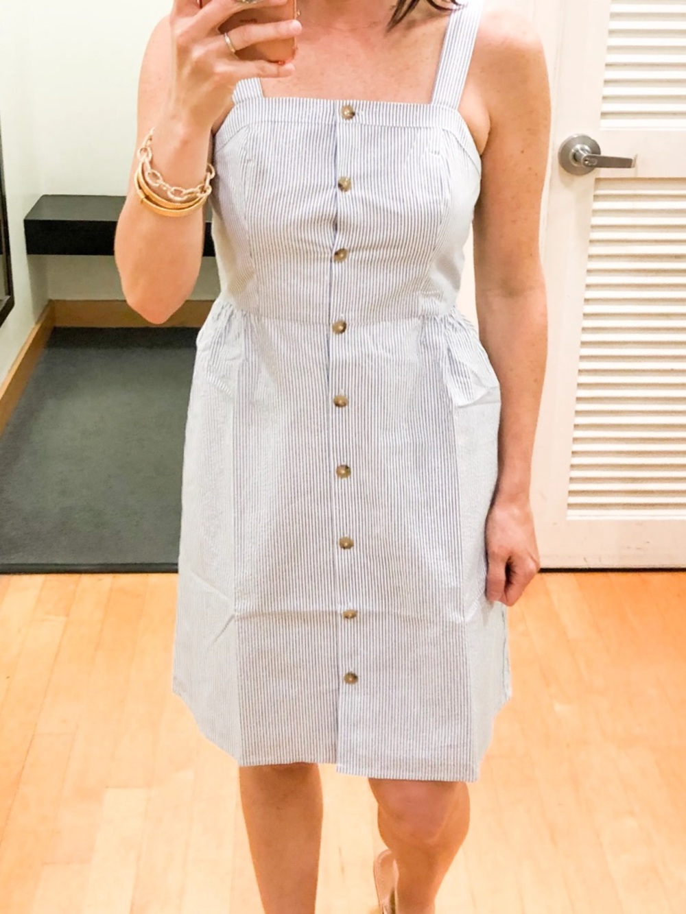J. Crew Blue/white striped dress NWT